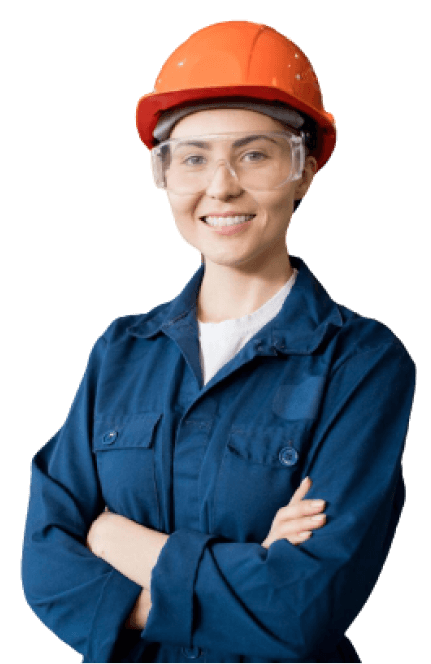 lady engineer smiling